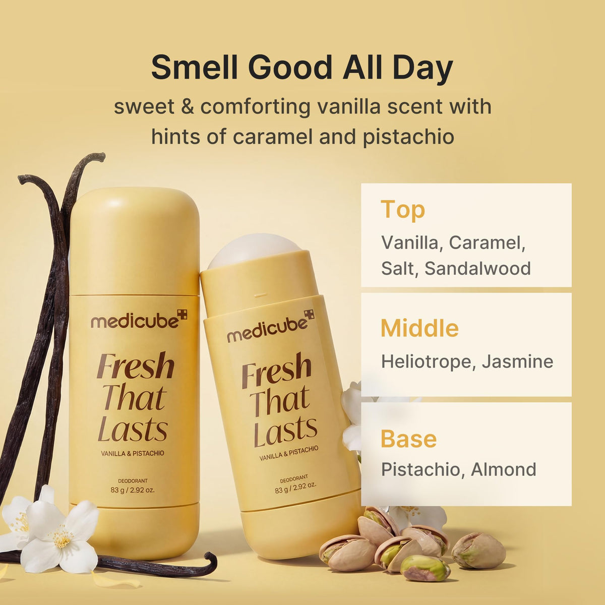 medicube fresh that lasts deodorant 83g – Pack of Two