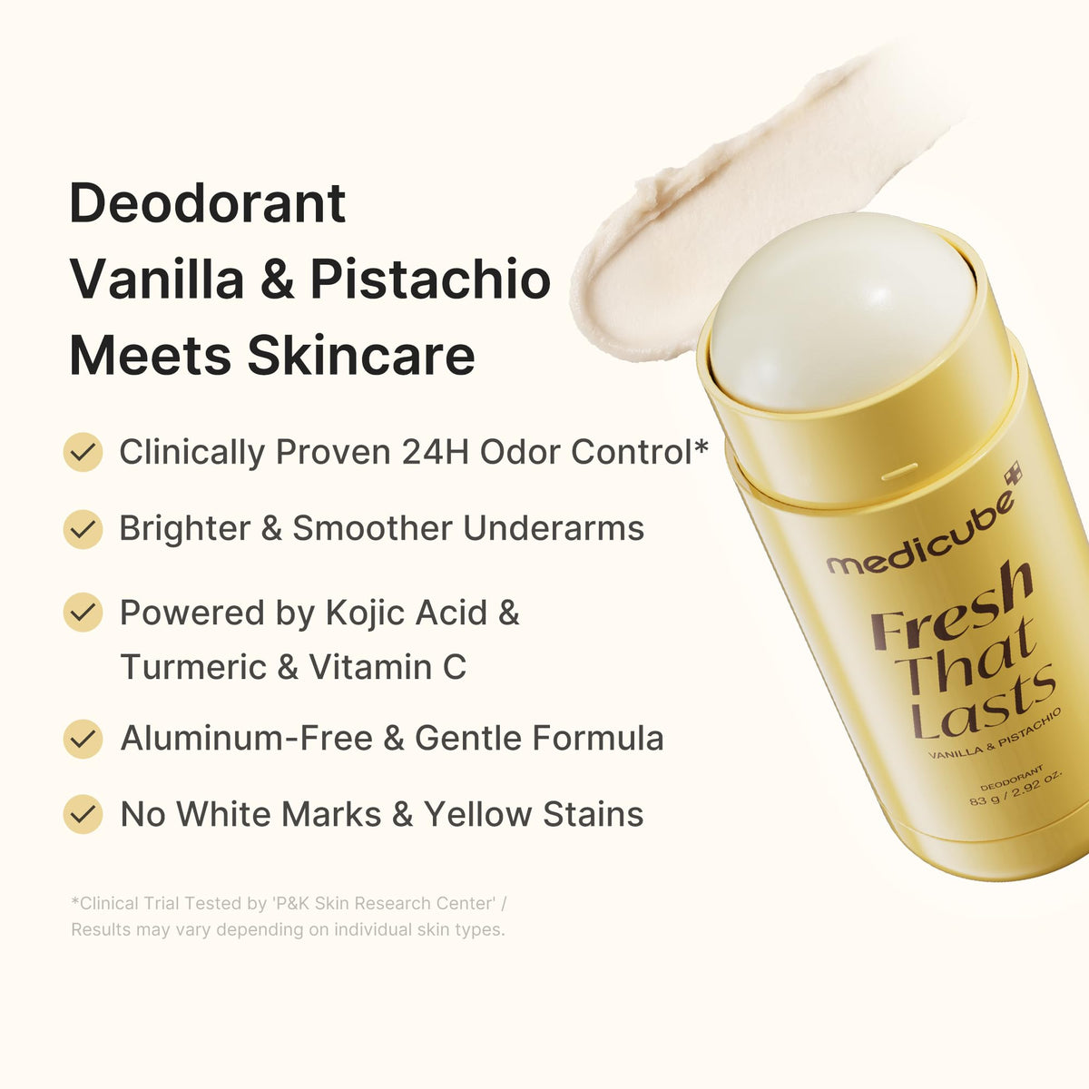 medicube fresh that lasts deodorant 83g – Pack of Two