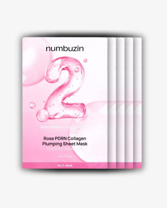 numbuzin No.2 Rose PDRN Collagen Plumping Sheet Mask, 5ea