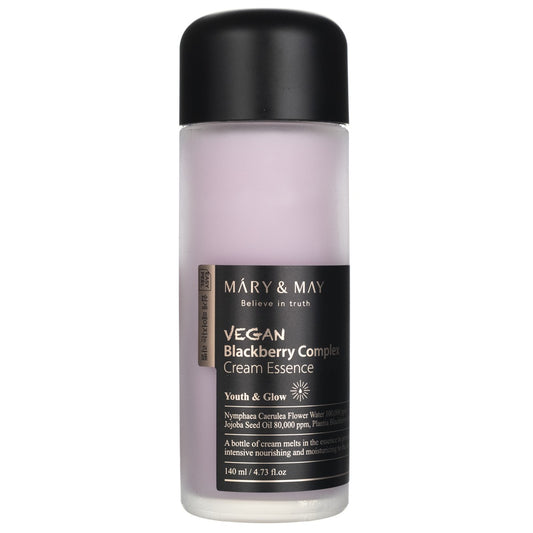 Mary&May Vegan Blackberry Complex Cream Essence - Intense Hydrating & Soothing Face Essence 140ml