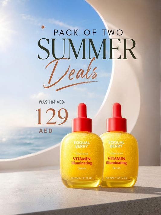 Pack of Two : EQQUALBERRY Vitamin Illuminating Serum – Brightening Vitamin C Serum with Niacinamide 30ml